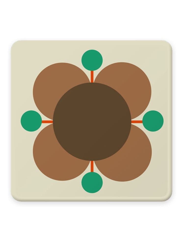Orla Kiely Set of 6 Multi Atomic Flower Coasters - Image 7 of 7