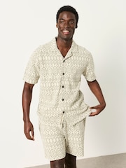 FatFace Natural Jacquard Shirt - Image 1 of 6