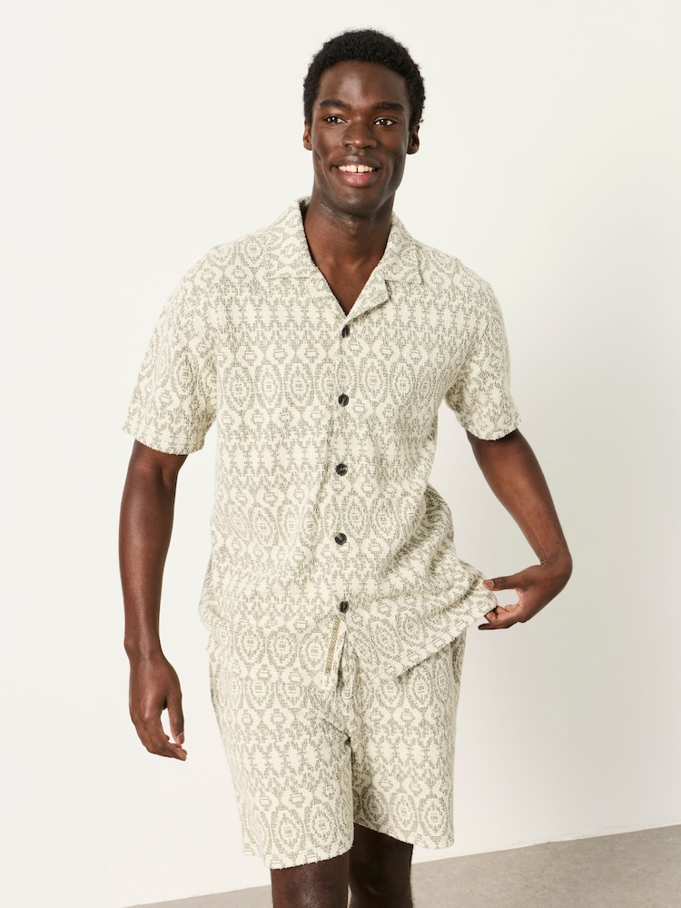 FatFace Natural Jacquard Shirt - Image 1 of 6