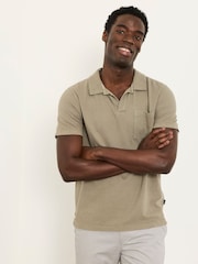 FatFace Albury Green Haze Textured Polo Shirts - Image 3 of 6