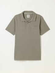 FatFace Albury Green Haze Textured Polo Shirts - Image 6 of 6
