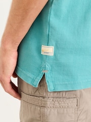 FatFace Teal Blue Ashton Chest Stripe Polo Shirt - Image 4 of 6