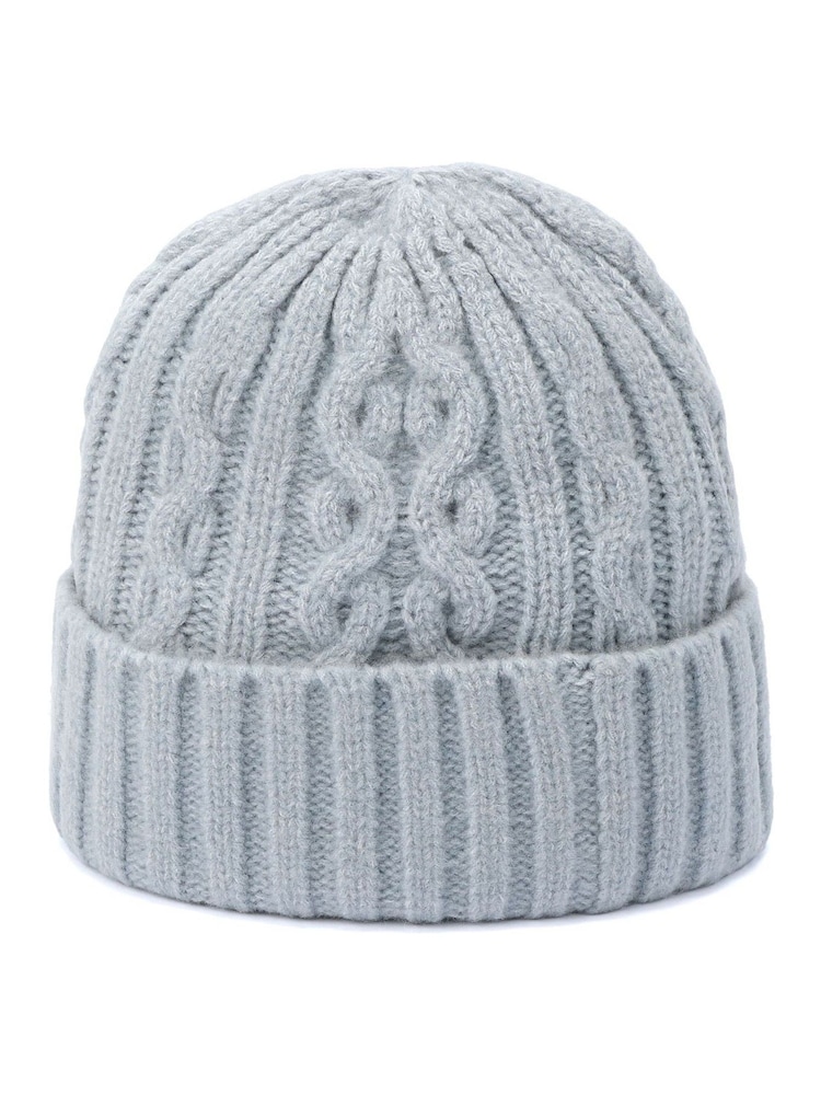COACH Blue Embroidered Cable Knit Beanie - Image 2 of 3