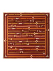 COACH Purple Multi Belt Printed Silk Square Scarf - Image 1 of 4