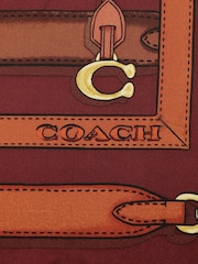 COACH Purple Multi Belt Printed Silk Square Scarf - Image 2 of 4