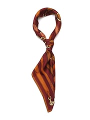 COACH Purple Multi Belt Printed Silk Square Scarf - Image 3 of 4