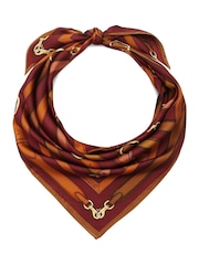 COACH Purple Multi Belt Printed Silk Square Scarf - Image 4 of 4
