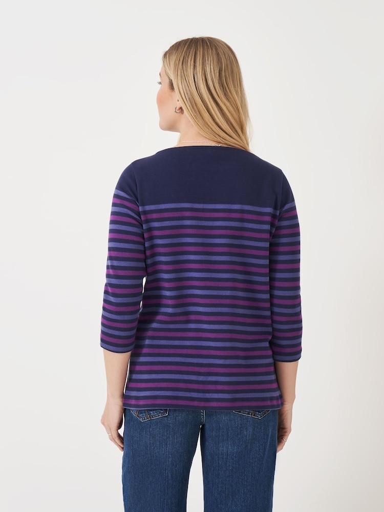 Crew Clothing Company Blue Ultimate Breton Blouse - Image 2 of 5 Crew Clothing Company Blue Ultimate Breton Blouse - Image 2 of 5