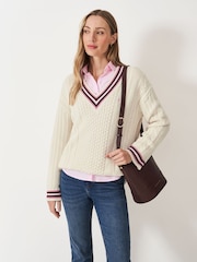 Crew Clothing Oversized Cotton Cricket Jumper - Slika 1 iz 4