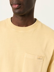 FatFace Easton Lemon Yellow Patch Pocket Tshirt - Image 3 of 6