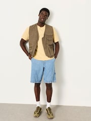 FatFace Easton Lemon Yellow Patch Pocket Tshirt - Image 4 of 6