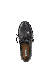 Dune London Black Griffyn Chunky Lace Up Boat Shoes - Image 5 of 6