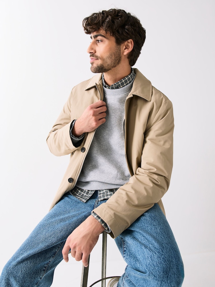 Grey Marl Crew Sweatshirt Small Graphic Embroidery - Image 5 of 5 Grey Marl Crew Sweatshirt Small Graphic Embroidery - Image 5 of 5