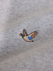 Grey Marl Crew Sweatshirt Small Graphic Embroidery - Image 7 of 8