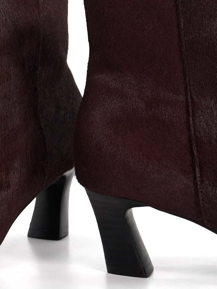 Dune London Red Overly Comma Heel Chisel Toe Boots - Image 6 of 6 Dune London Red Overly Comma Heel Chisel Toe Boots - Image 6 of 6