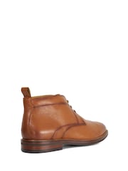 Dune London Brown Maxxy Contrast Rand Chukka Boots - Image 4 of 6