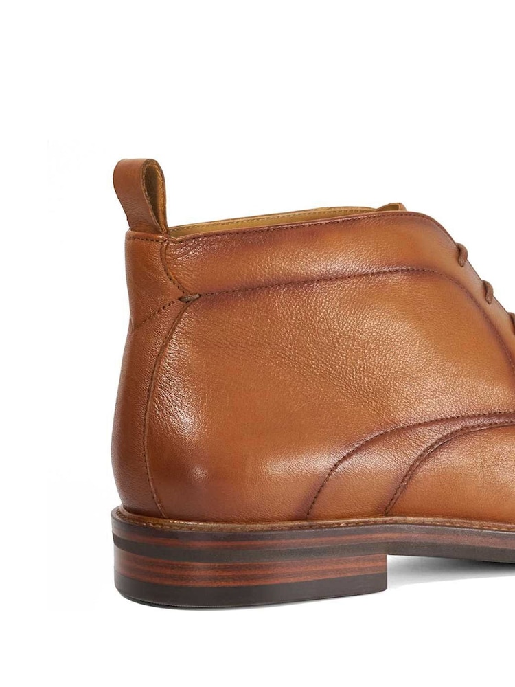 Dune London Brown Maxxy Contrast Rand Chukka Boots - Image 6 of 6 Dune London Brown Maxxy Contrast Rand Chukka Boots - Image 6 of 6