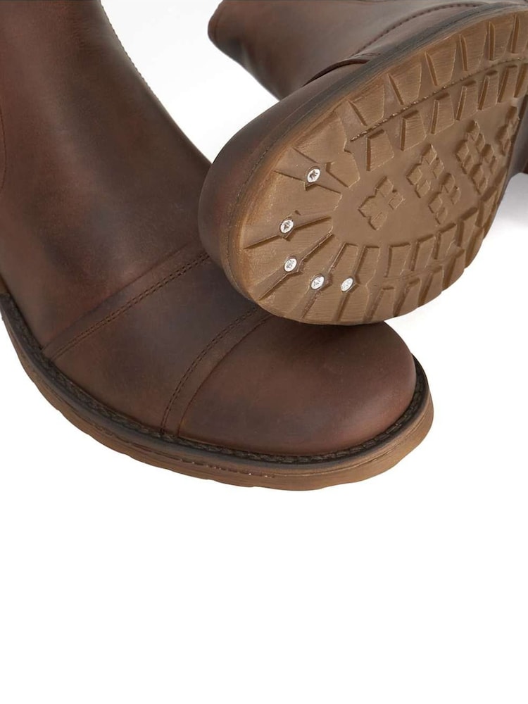 Dune London Brown Saltwood Worker Chelsea Boots - Image 6 of 6