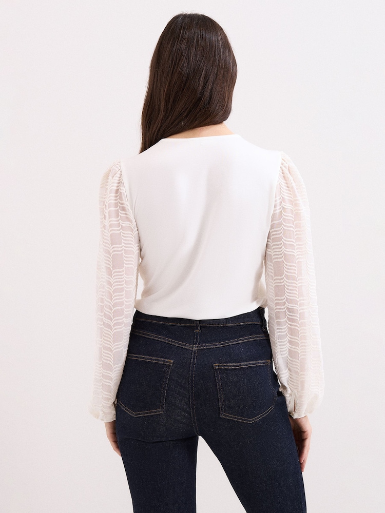 Phase Eight White Palmer Top - Image 2 of 7 Phase Eight White Palmer Top - Image 2 of 7