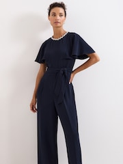Phase Eight Blue Petite Orwen Jumpsuit - Image 3 of 6