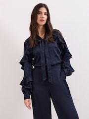 Phase Eight Blue Liberty Blouse - Image 6 of 8