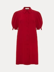 Phase Eight Red Candice Scallop 100% Cotton Dress - Image 7 of 7