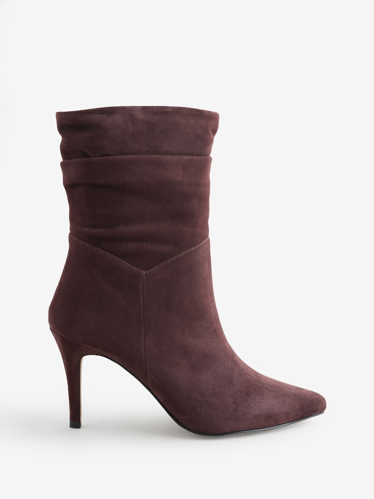 Jones Bootmaker Red Luisa Leather Stiletto Heel Boots - Image 1 of 1 Jones Bootmaker Red Luisa Leather Stiletto Heel Boots - Image 1 of 1