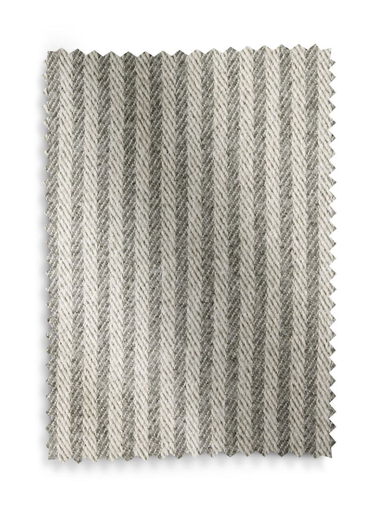 Grey Ready Made Blackout Roman Brushed Stripe Blinds - Image 7 of 7