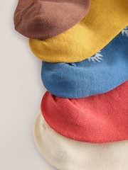 Rust/Ecru Palms Character Cotton Rich Socks 5 Pack - Image 3 of 3