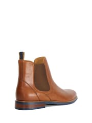 Dune London Brown Mckinley Constrast Sole Chelsea Boots - Image 4 of 6