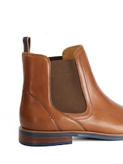 Dune London Brown Mckinley Constrast Sole Chelsea Boots - Image 6 of 6