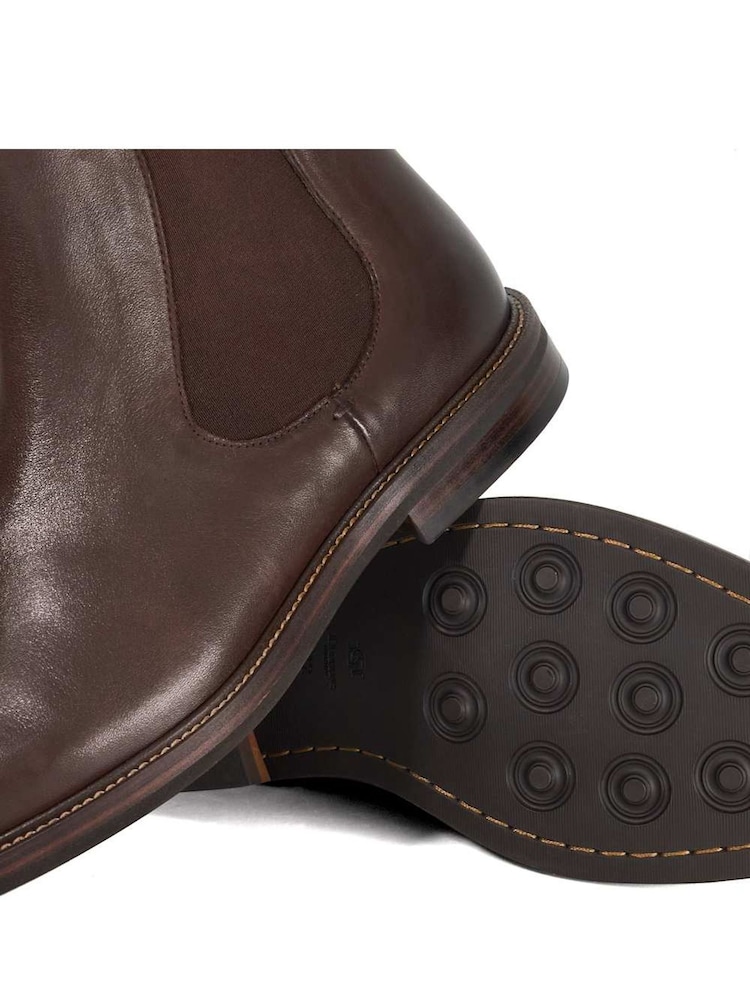 Dune London Brown Maisen Stitch Rand Chelsea Boots - Image 6 of 6