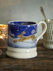 Emma Bridgewater Cream Midnight Hare 1/2 Pint Mug - Image 1 of 5