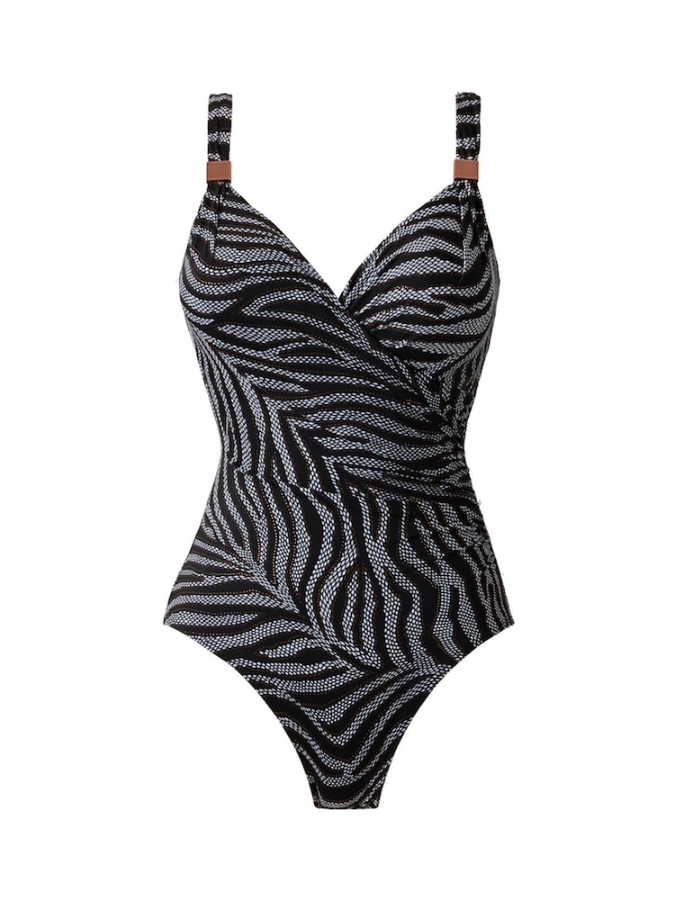 Miraclesuit Ziconic Siren Underwired Animal Print Tummy Control Black Swimsuit - Image 5 of 5 Miraclesuit Ziconic Siren Underwired Animal Print Tummy Control Black Swimsuit - Image 5 of 5