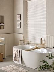 White True Made To Measure 35mm Sunwood Fauxwood Venetian Blinds - Image 2 of 6