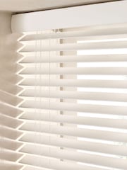 White True Made To Measure 35mm Sunwood Fauxwood Venetian Blinds - Image 3 of 6