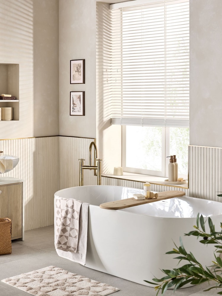 White True Made To Measure 35mm Sunwood Fauxwood Venetian Blinds - Image 6 of 6