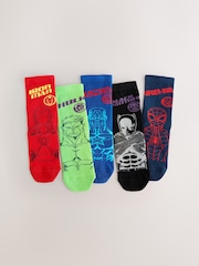 Marvel Character Cotton Rich Socks 5 Pack - Image 1 of 3