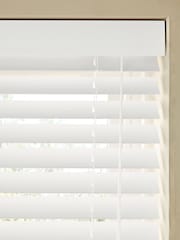 White True Fine Grain Made To Measure 50mm Sunwood Fauxwood Venetian Blinds - Image 3 of 5