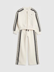 River Island Cream Girls Lace Collar Sweatshirt & Joggers Set - Image 3 of 5