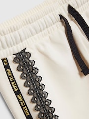 River Island Cream Girls Lace Collar Sweatshirt & Joggers Set - Image 5 of 5