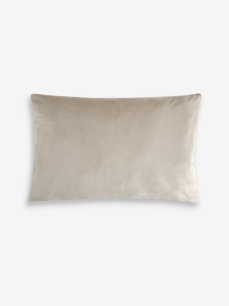 Natural 40 x 59cm Cut Velvet Textured Stripe Cushion - Image 5 of 5