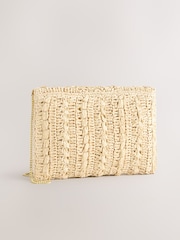 Natural Raffia Effect Clutch Bag - Image 5 of 8