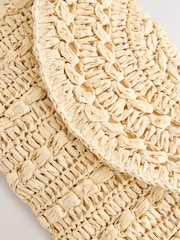 Natural Raffia Effect Clutch Bag - Image 6 of 8