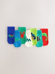 Bright Animals Cotton Rich Trainer Socks 7 Pack - Image 1 of 3