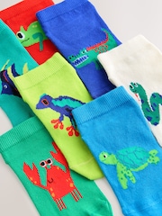 Bright Animals Cotton Rich Trainer Socks 7 Pack - Image 3 of 3