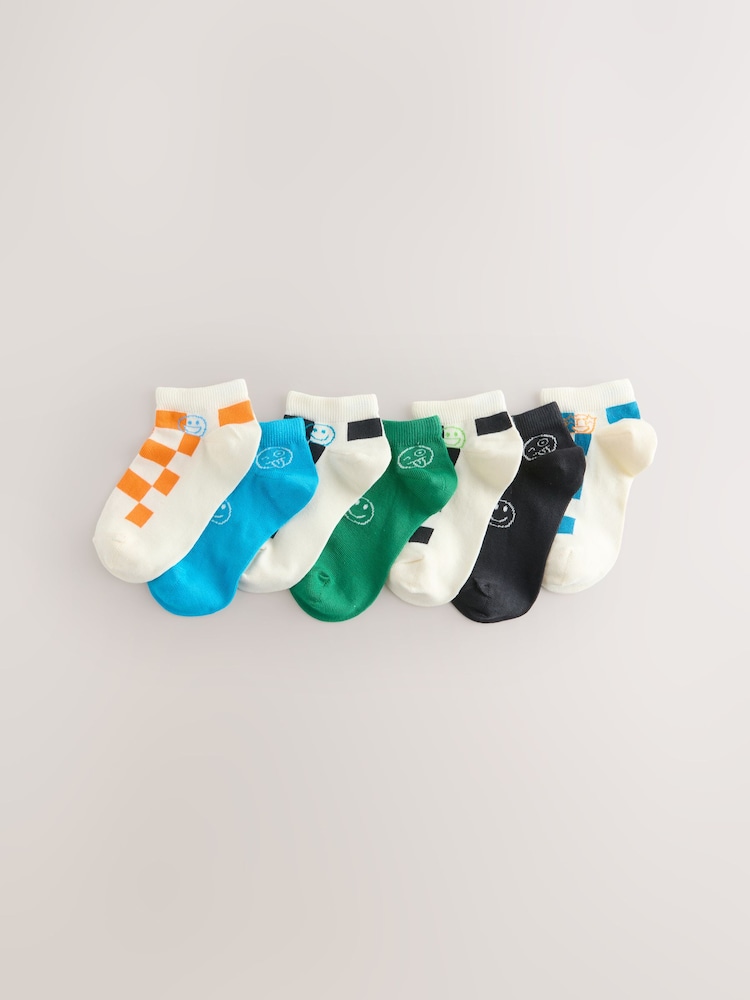 Monochrome Cotton Rich Trainer Socks 7 Pack - Image 1 of 3