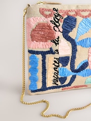 Natural Marrakesh Embroidered Clutch Bag - Image 3 of 5