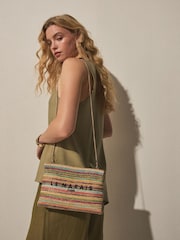 ពហុពណ៌ - Stripe Snap Clutch Bag - រូបភាព 2 នៃ 3