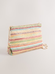 Multicolour Stripe Snap Clutch Bag - Image 5 of 9